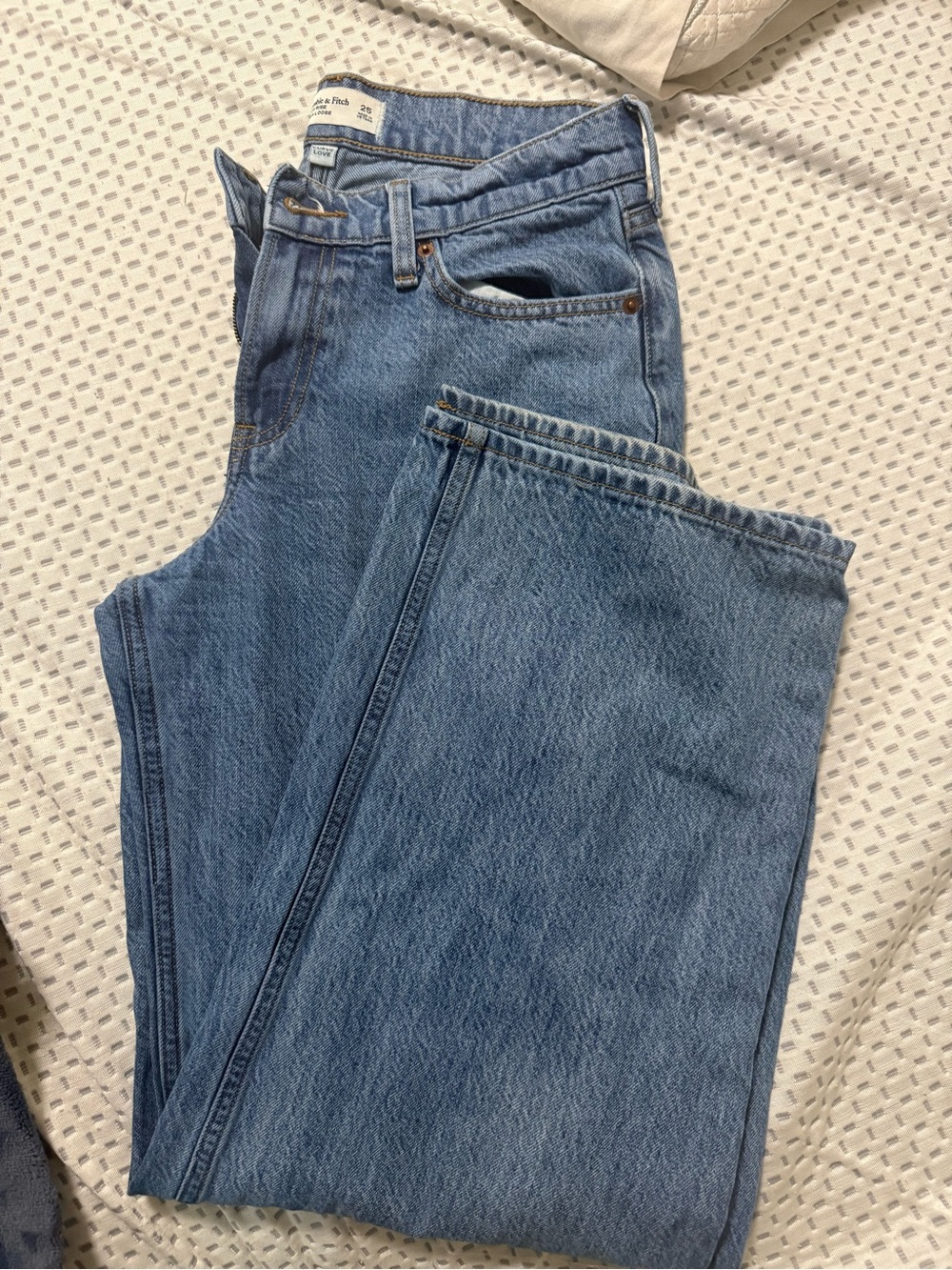 Abercrombie & Fitch Light Blue Low Rise Ultra Loose Jeans